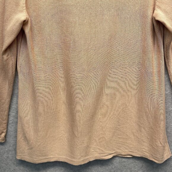 Eileen Fisher Lightweight Sweater Womens Petite Medium Peach Tencel Silk Blend - Picture 8 of 12